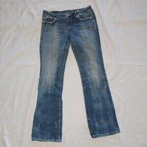 Miss Me Jeans Womens 31 Blue Denim JE5152B2X Boot Cut Distressed